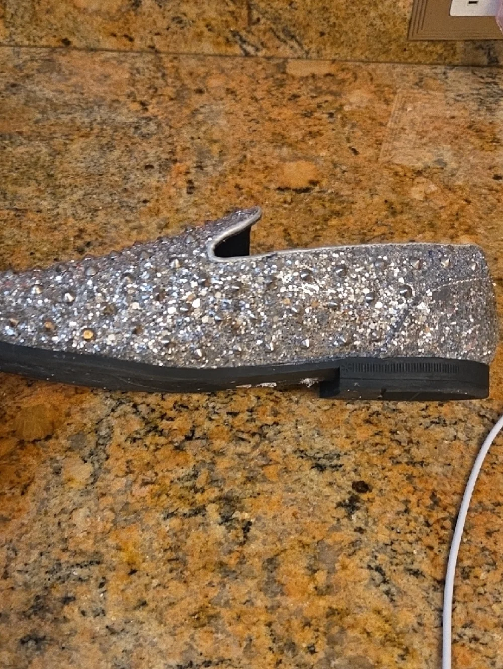 ASOS Men's Silver Crystal-Embellished Slip-On Loafers
